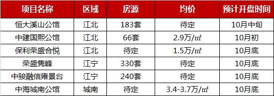 2019年1-9月南京项目销售业绩TOP10 