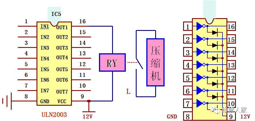 绿色空调器单片机控制电路原理与维修图说_空调的单片机原理_单片机空调